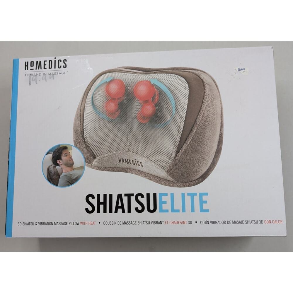 HoMedics SP-100HA 3D Shiatsu and Vibration Massage Pillow with Heat ShiatsuElite